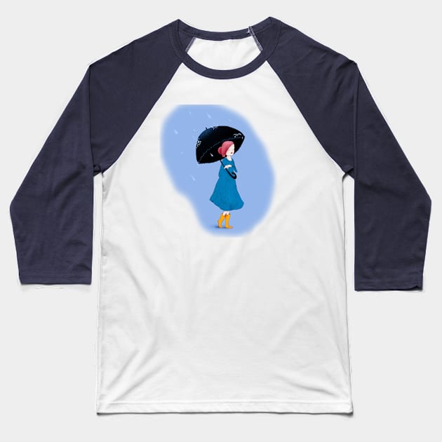 Rainy Mary Baseball T-Shirt by apxteixeira